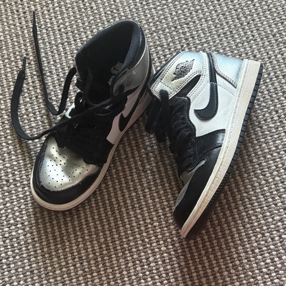 Nike Black and Silver High-Tops